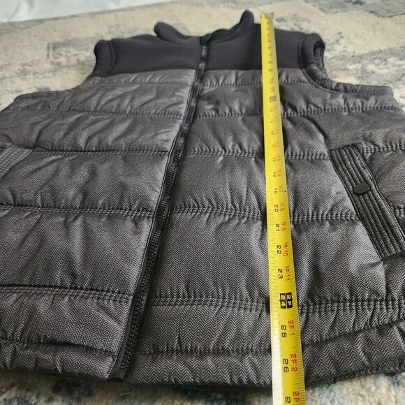 Rock & Republic Mens L Puffer Vest Insulated Gray And Black Zip Up Jacket Coat - Picture 9 of 11